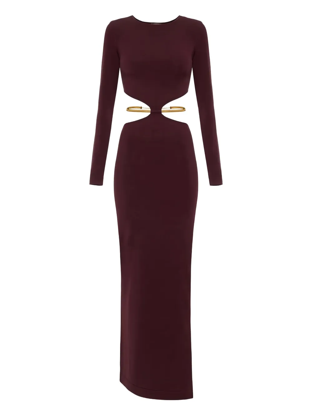 Elisabetta Franchi Cut-out Belted Maxi Dress In Red