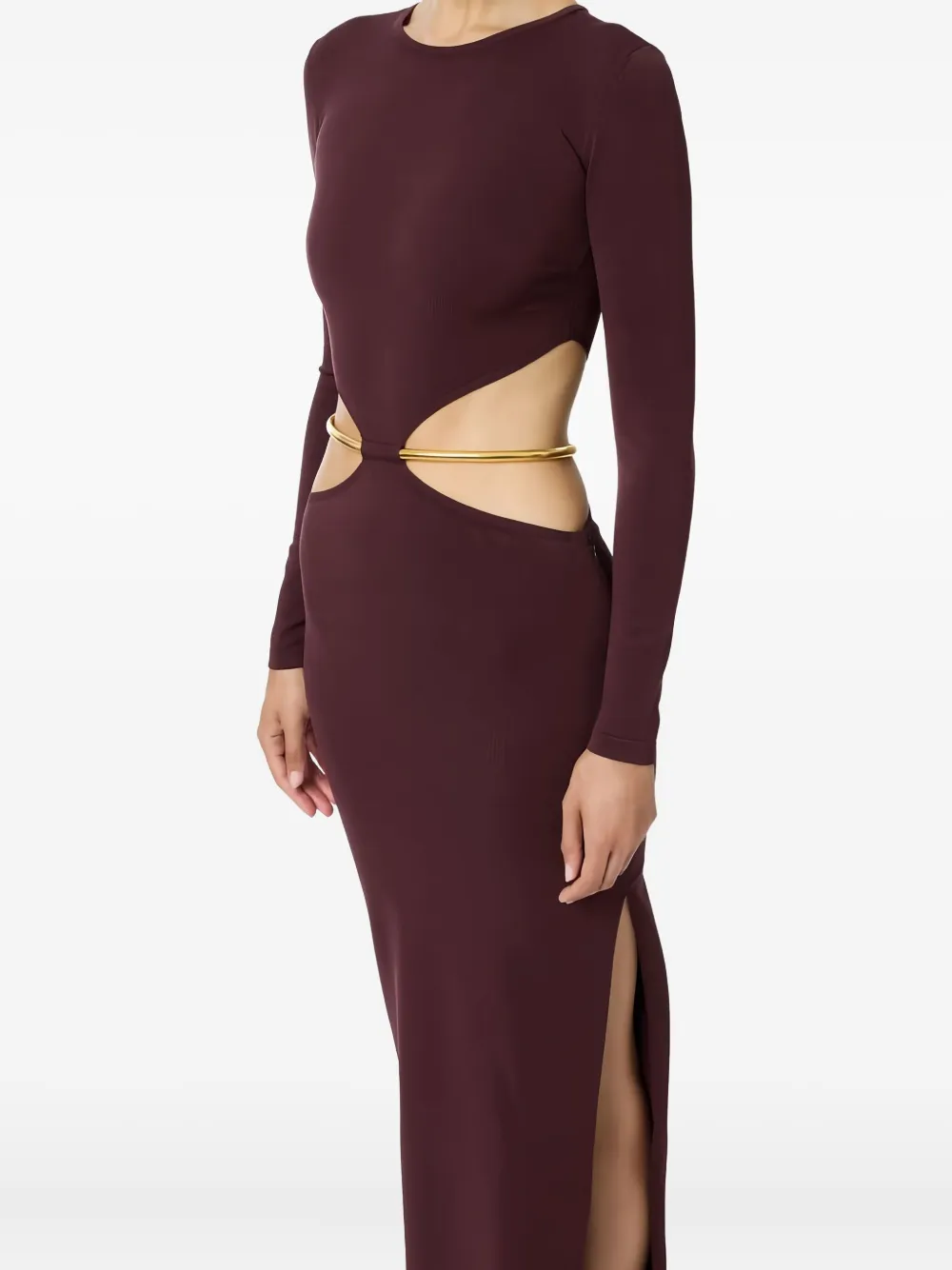 Elisabetta Franchi Maxi-jurk met uitgesneden details en ceintuur Rood