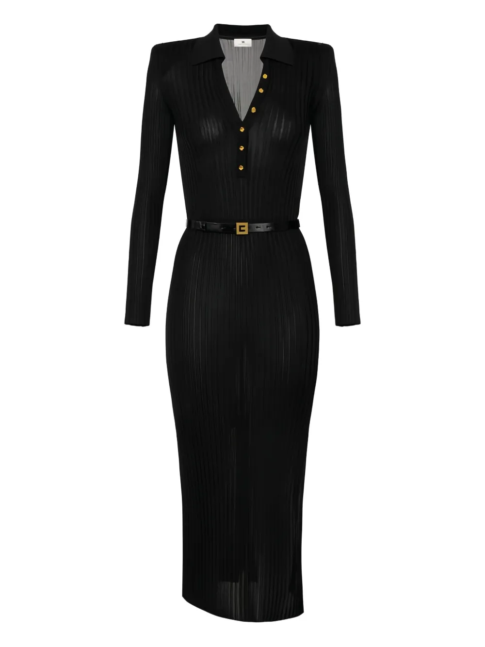 Elisabetta Franchi jacquard knit midi dress | Black | Image 1