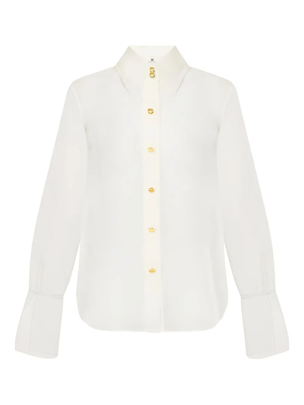 Elisabetta Franchi Organza Silk Blouse In White