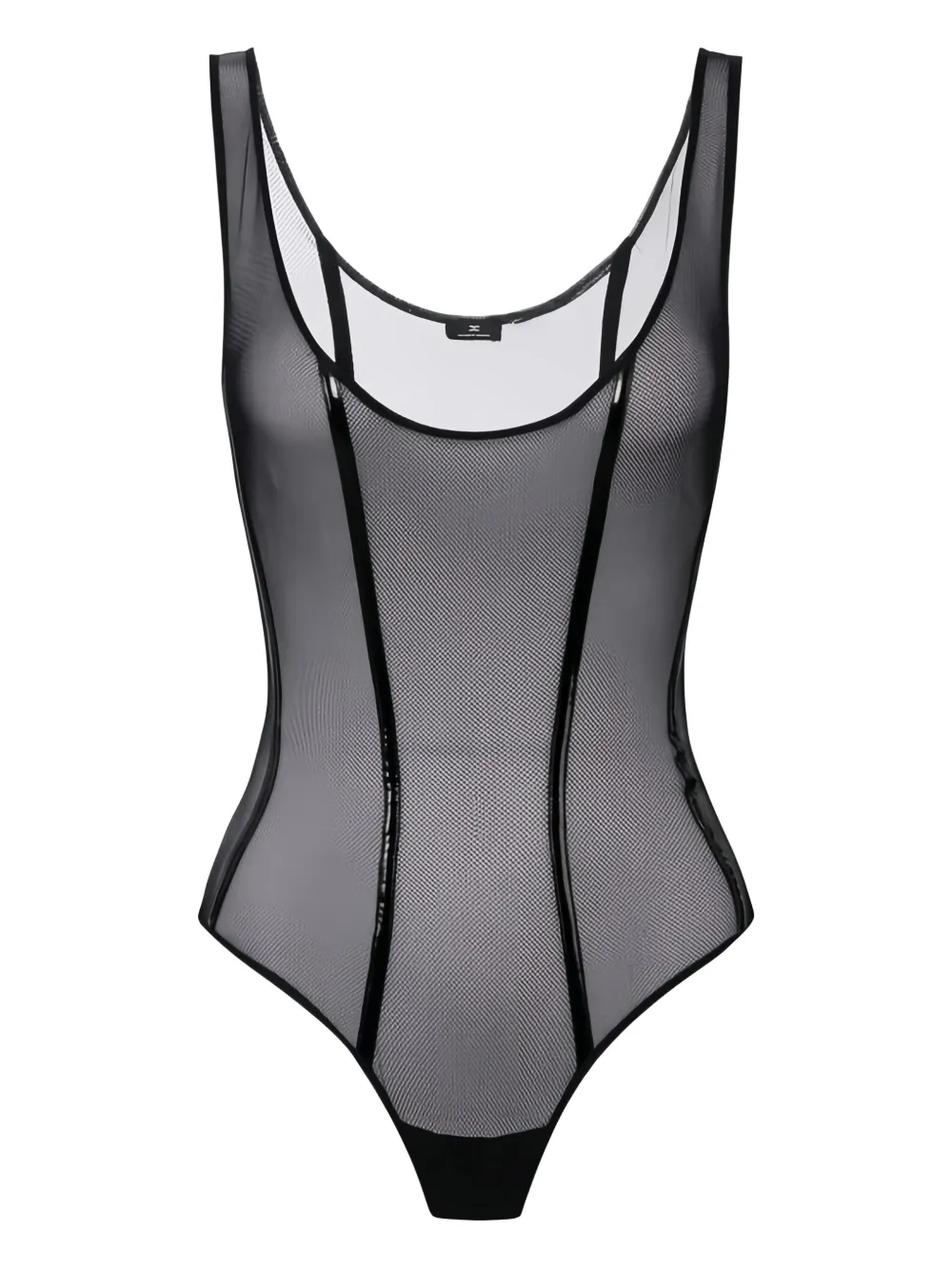 Elisabetta Franchi Body Aus Tüll In Black