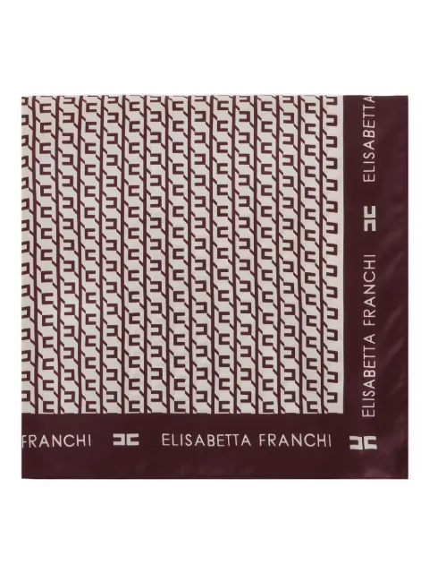 Elisabetta Franchi mascada cuadrada de seda estampada