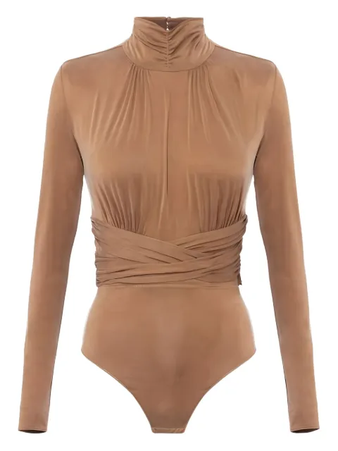 Elisabetta Franchi draped ribbon-detail bodysuit