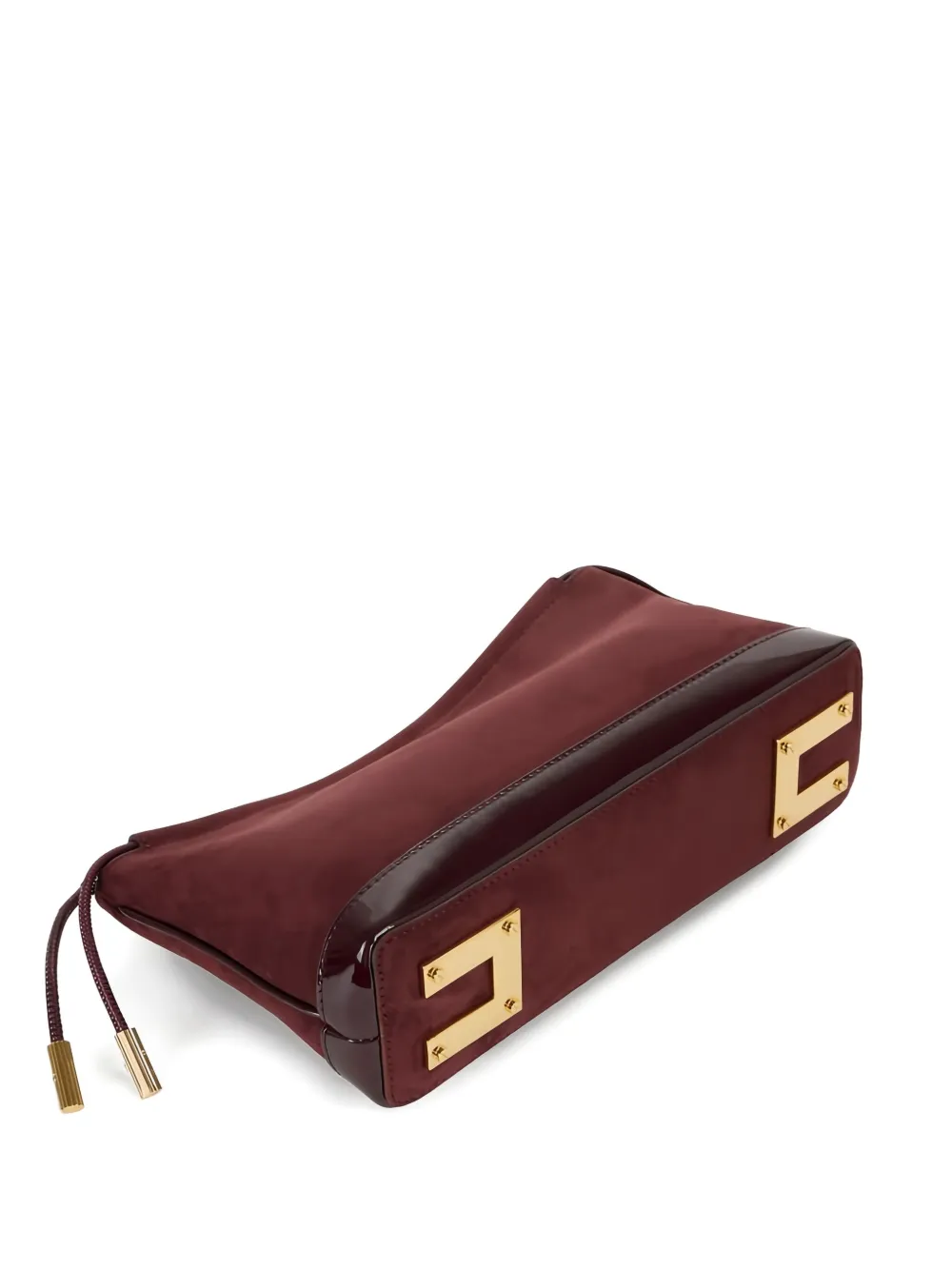 Elisabetta Franchi Suede Clutch In Red