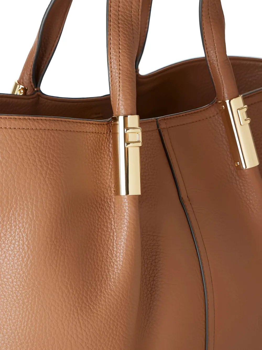 Elisabetta Franchi Grote shopper met logodetail Bruin