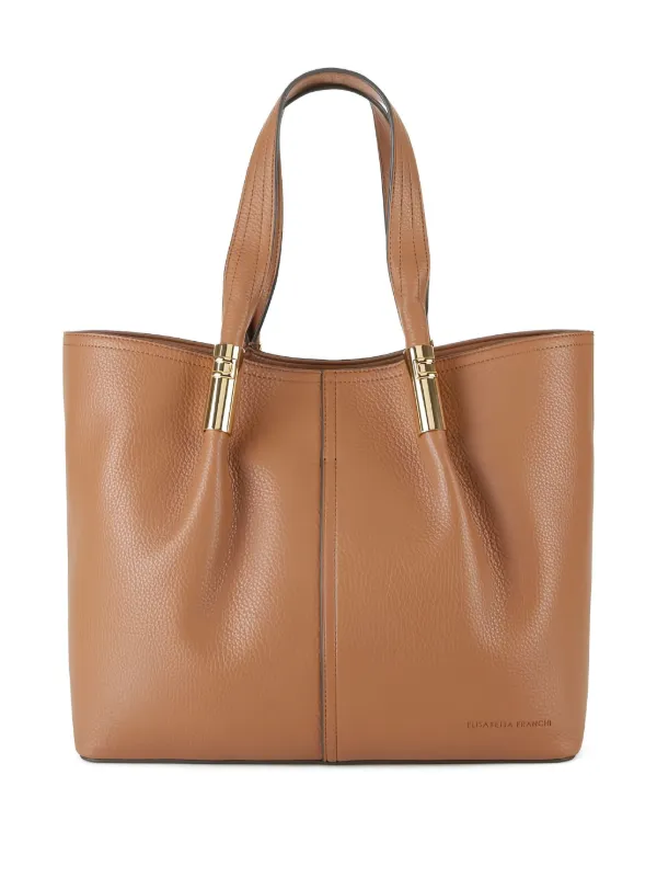 Elisabetta Franchi Large logo-detail Tote Bag Brown FARFETCH ID