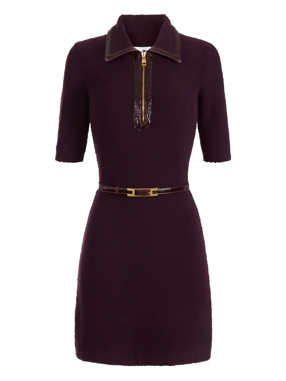 Elisabetta Franchi bouclé-knit mini dress | Red | Image 1