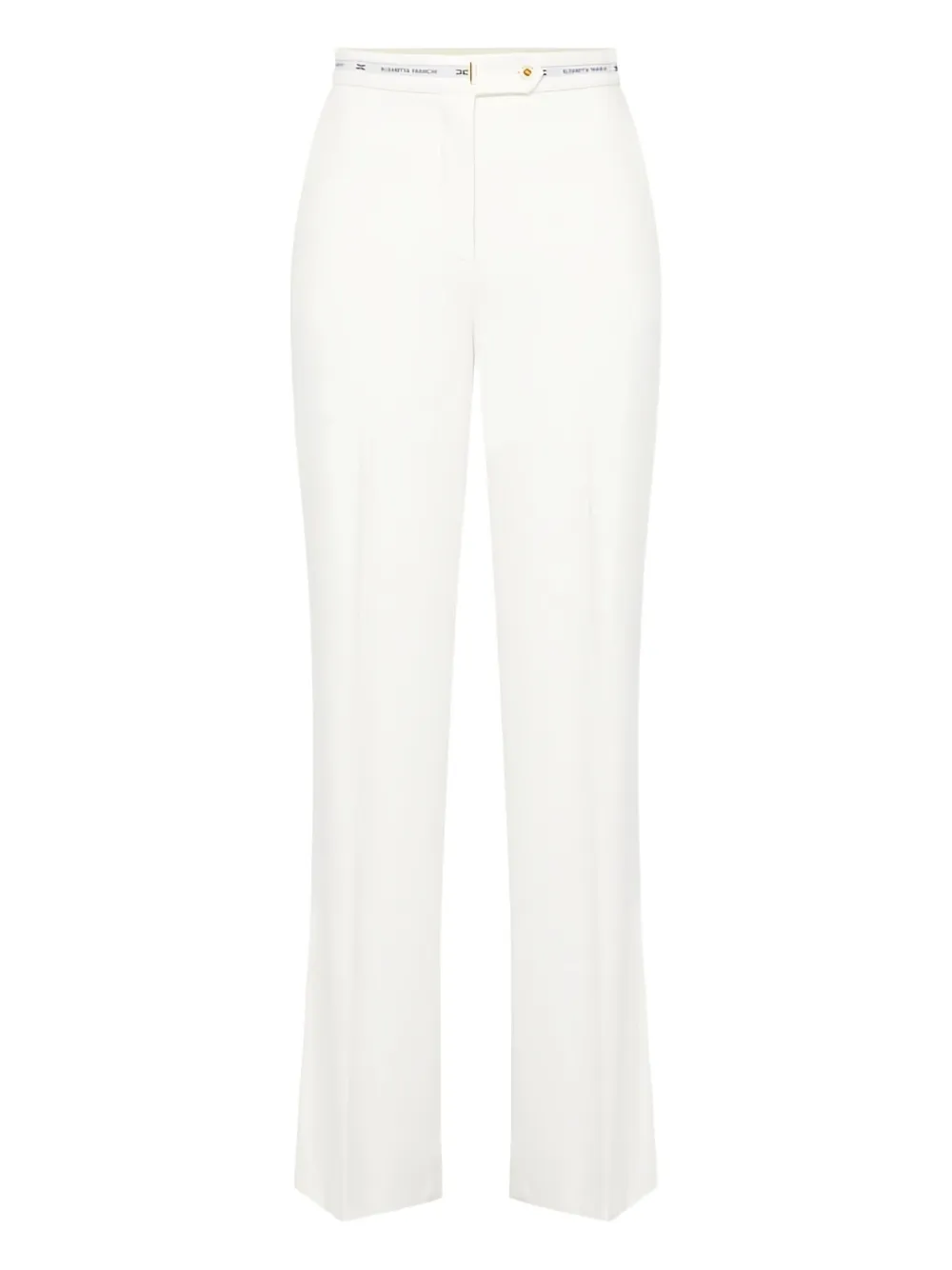 Elisabetta Franchi logo ribbon trousers | Neutrals | Image 1