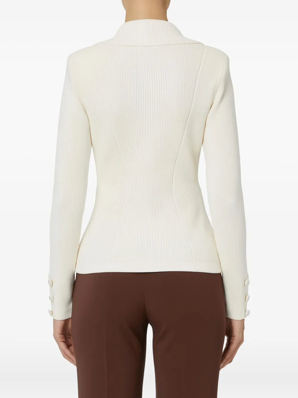 Elisabetta Franchi Jack met dubbele rij knopen Wit