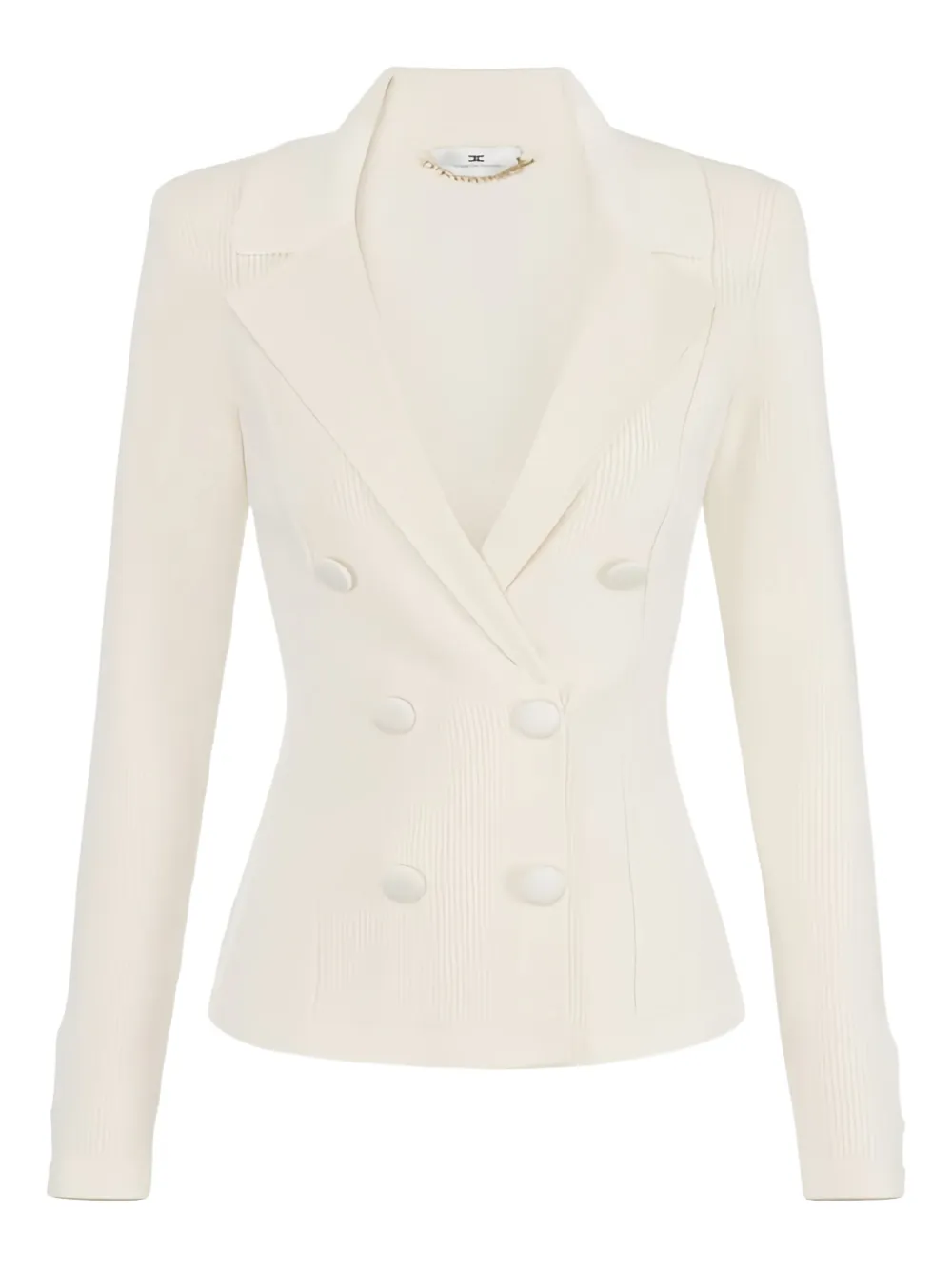 Elisabetta Franchi double-breasted knitted jacket - Bianco
