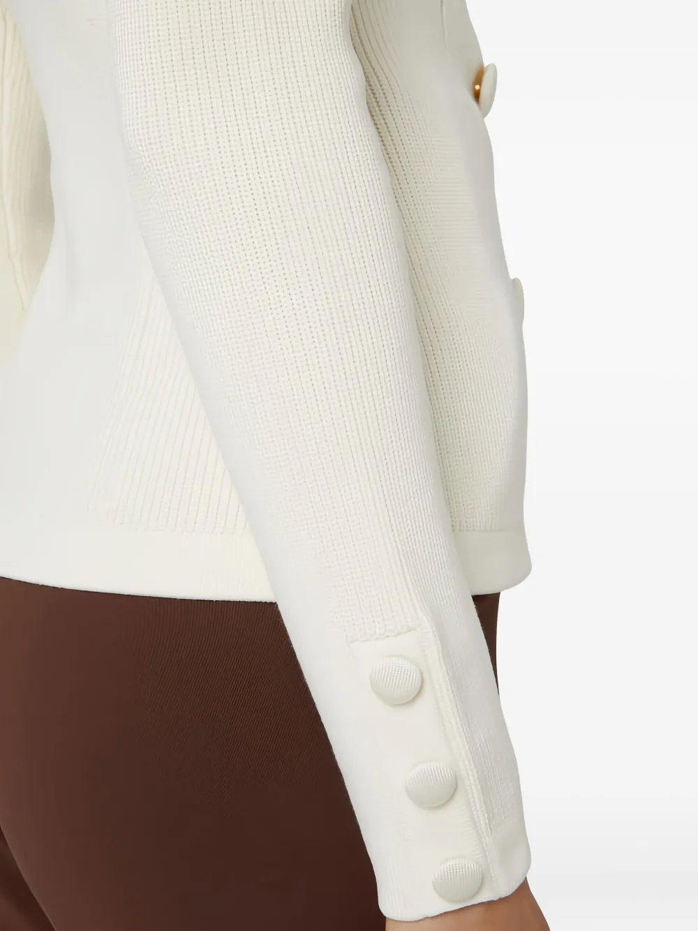 Elisabetta Franchi Jack met dubbele rij knopen Wit