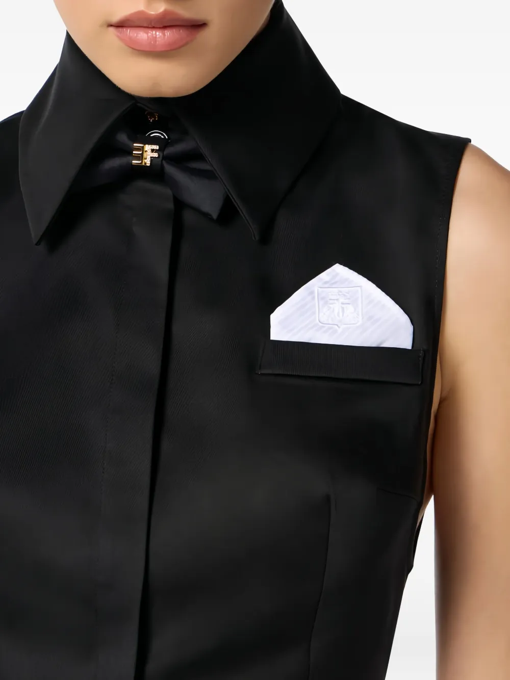 Elisabetta Franchi Blouse met strikdetail Zwart