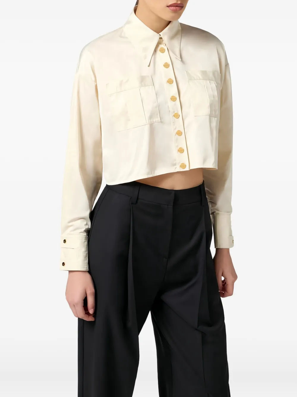 Elisabetta Franchi Logo-label Shirt In Neutral