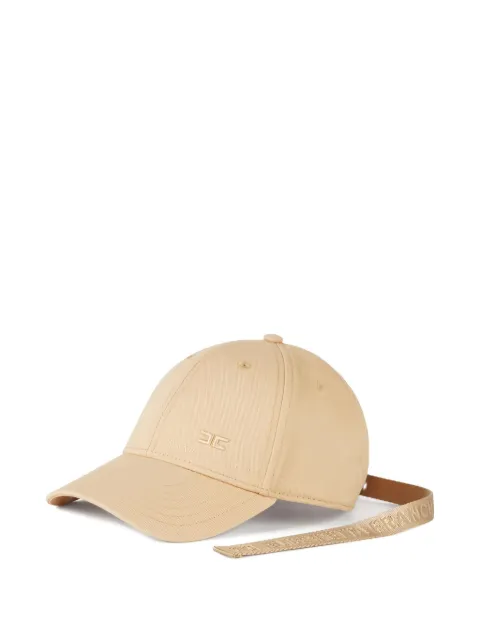 Elisabetta Franchi logo ribbon baseball cap
