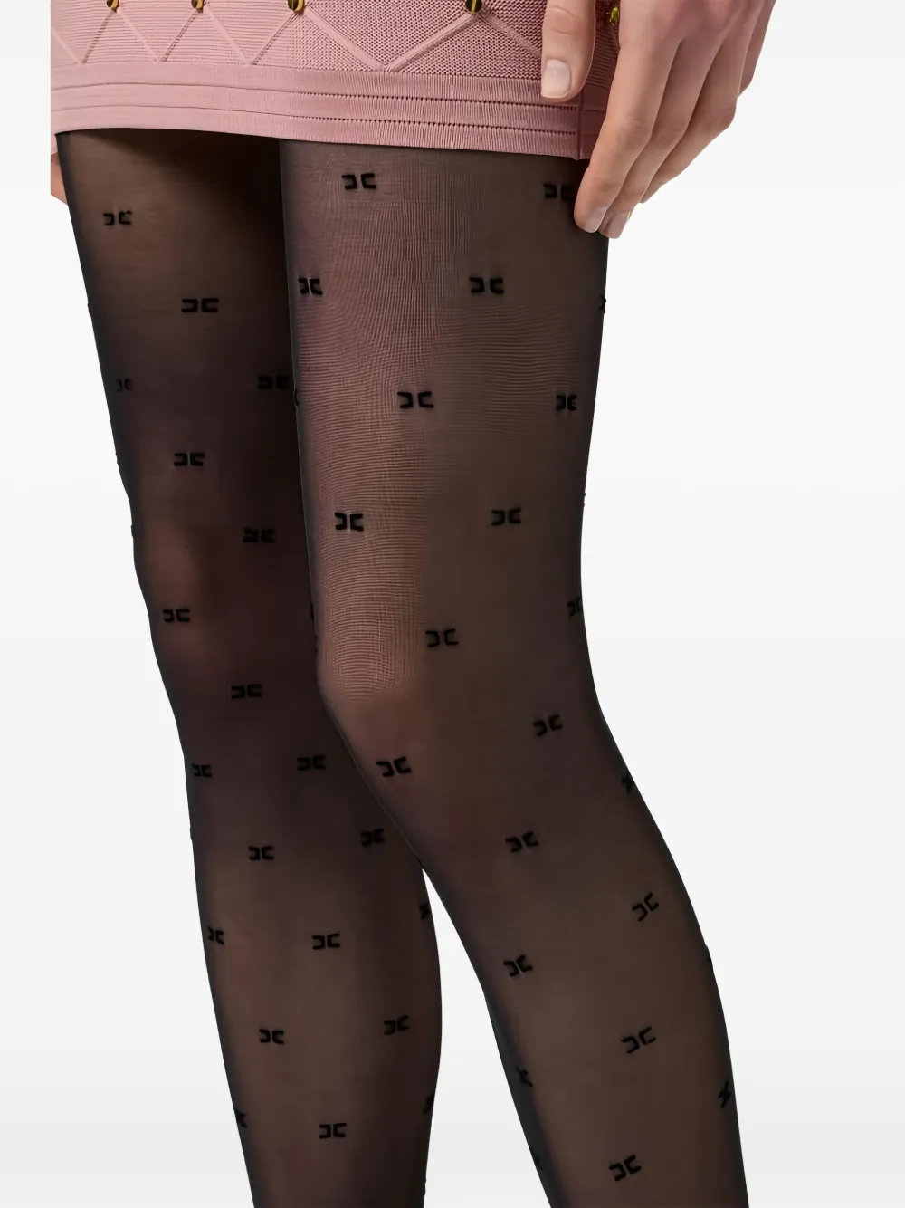 Elisabetta Franchi logo-pattern tights | Image 2