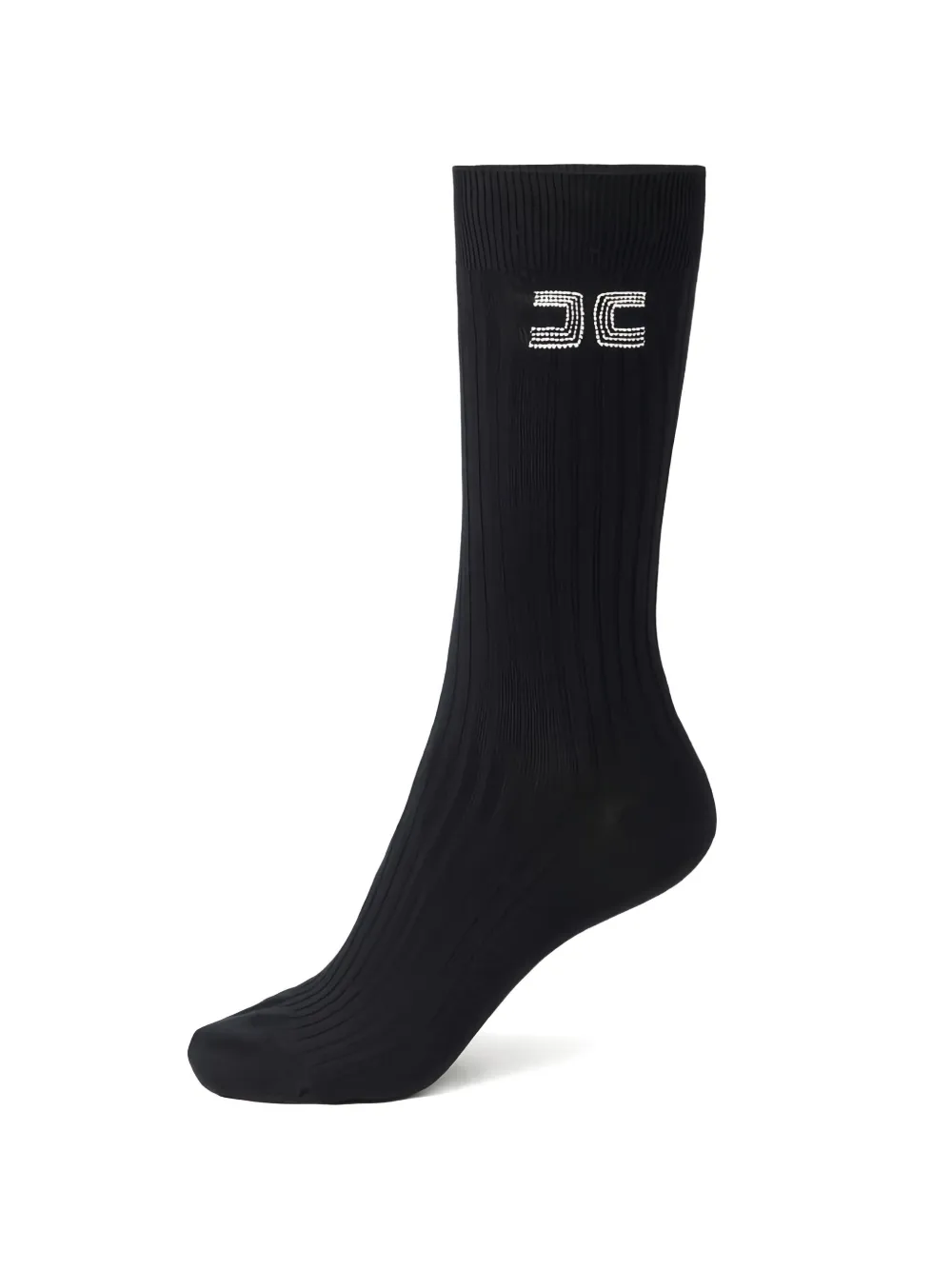 Elisabetta Franchi ribbed-knit logo-embroidery socks | Image 2