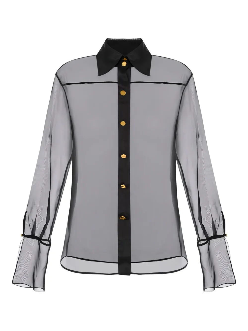 Elisabetta Franchi Button Blouse In Black