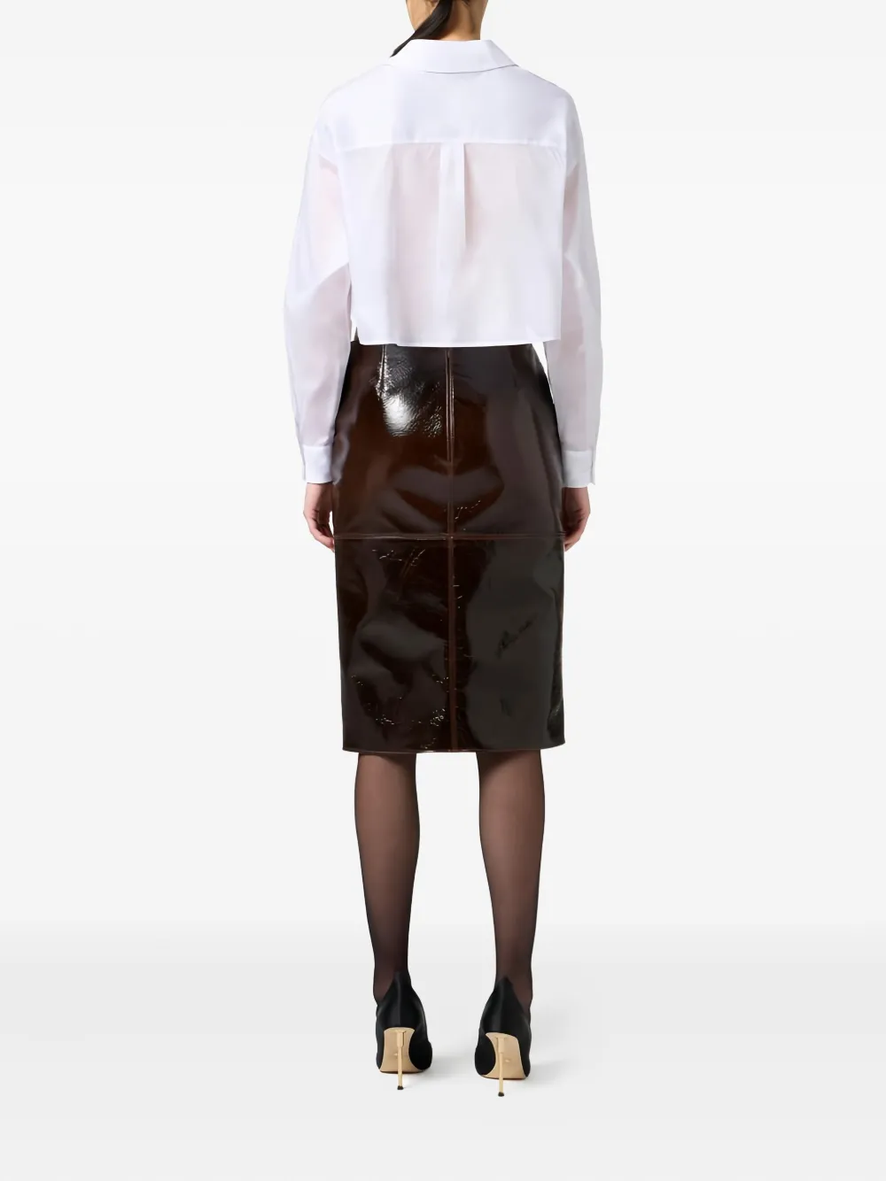 Elisabetta Franchi Blouse met logopatch Wit