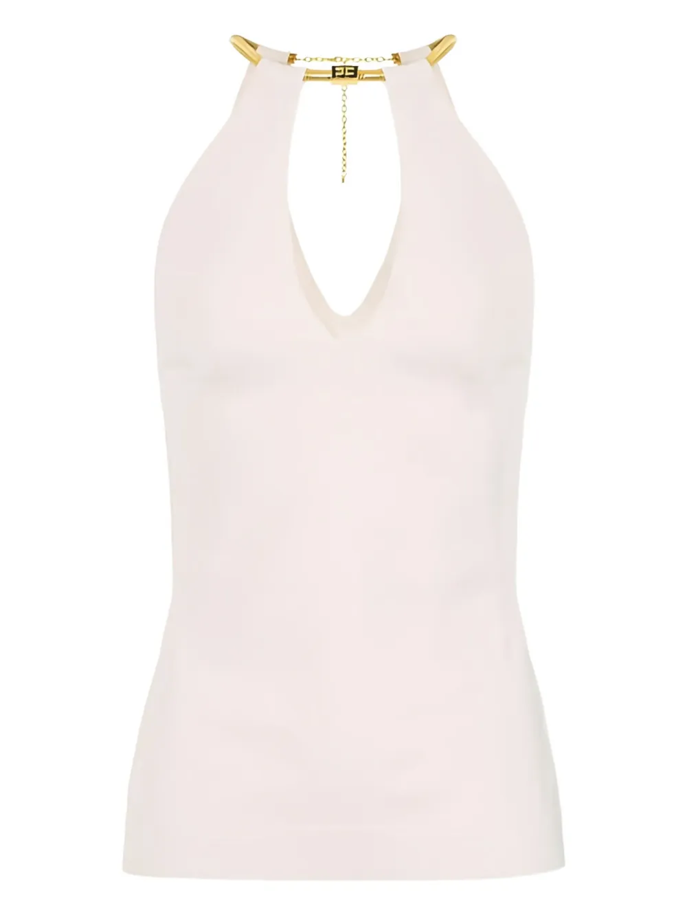 Elisabetta Franchi halterneck knitted top | Neutrals | Image 1