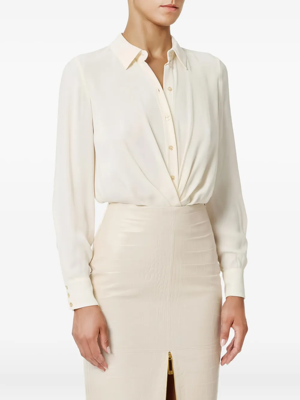 Elisabetta Franchi draped-detail long-sleeve bodysuit | Blouses | Image 2