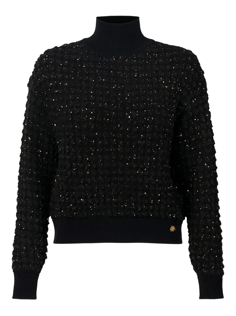 Свитер букле Elisabetta Franchi с высоким воротом