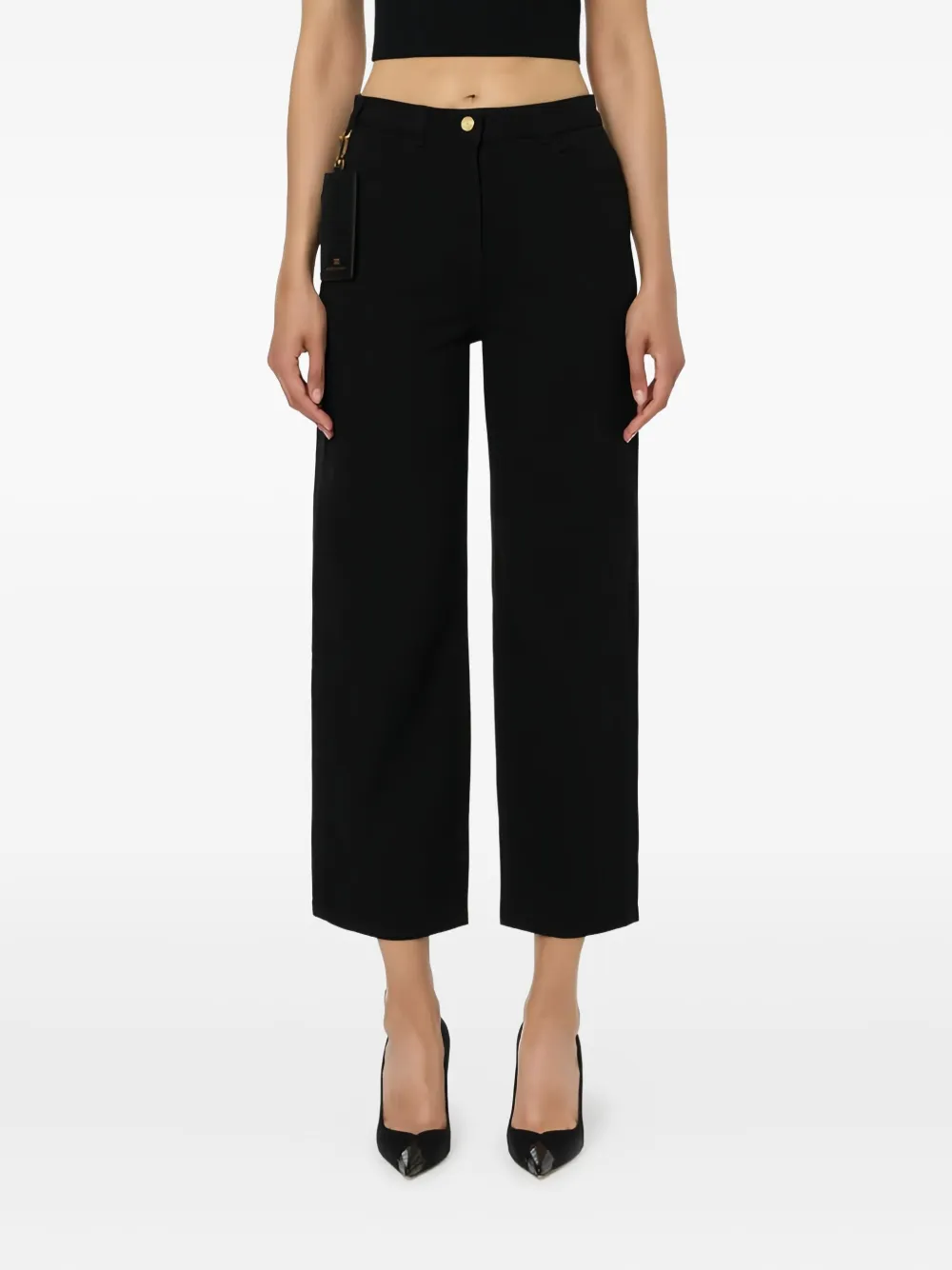 Elisabetta Franchi five-pocket cotton-blend jeans - Zwart