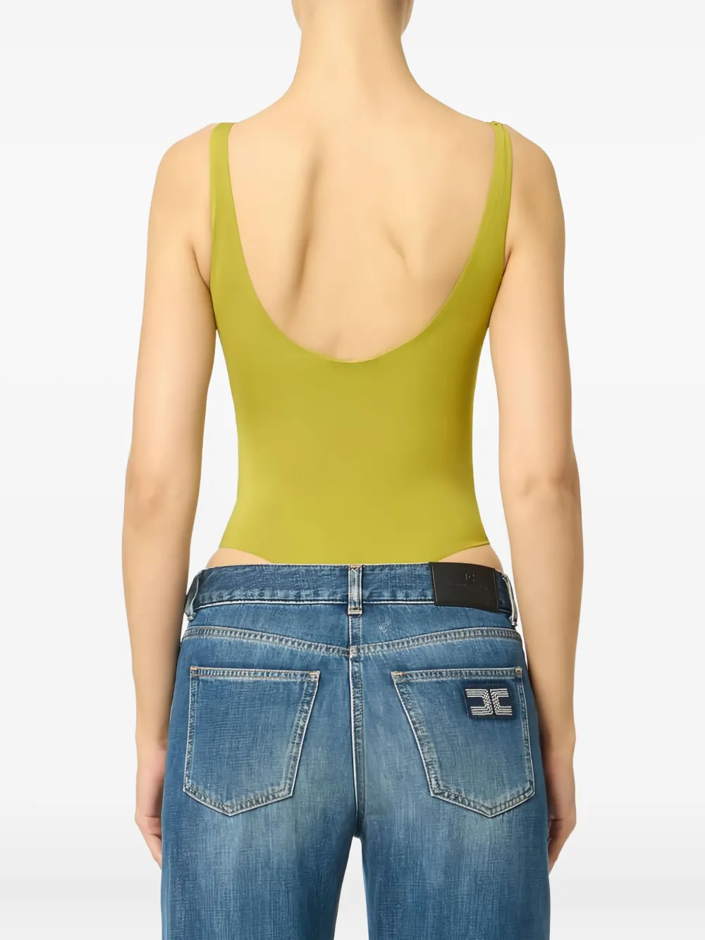 Elisabetta Franchi Body Mit Eckigem Ausschnitt In Green