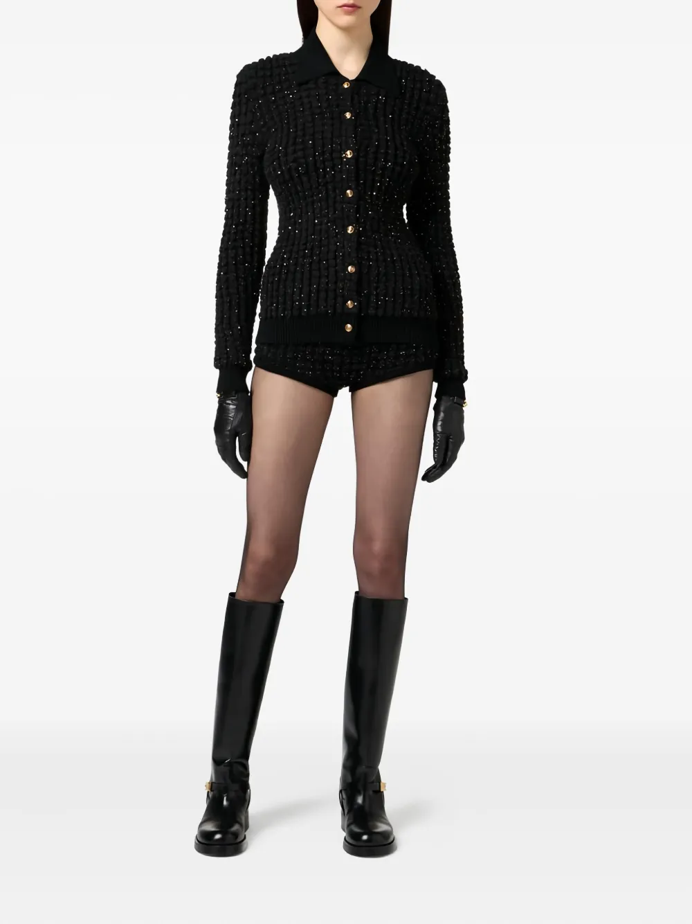 Elisabetta Franchi Tricot Jersey Clothing In Black