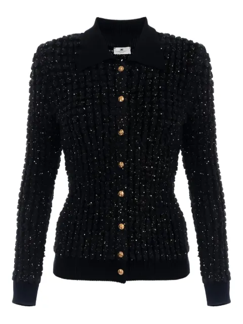 Elisabetta Franchi sequin-embellished bouclé cardigan