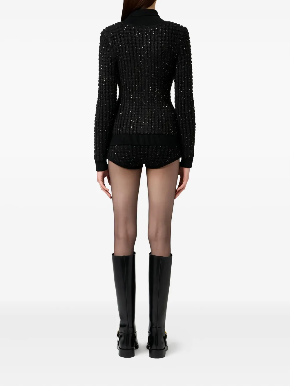 Elisabetta Franchi Vest met pailletten Zwart