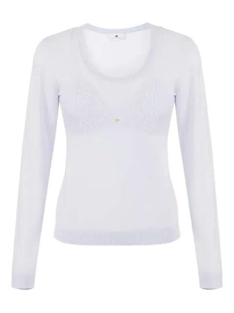 Elisabetta Franchi top con logo de joya