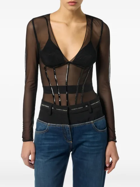 Elisabetta Franchi tulle blouse