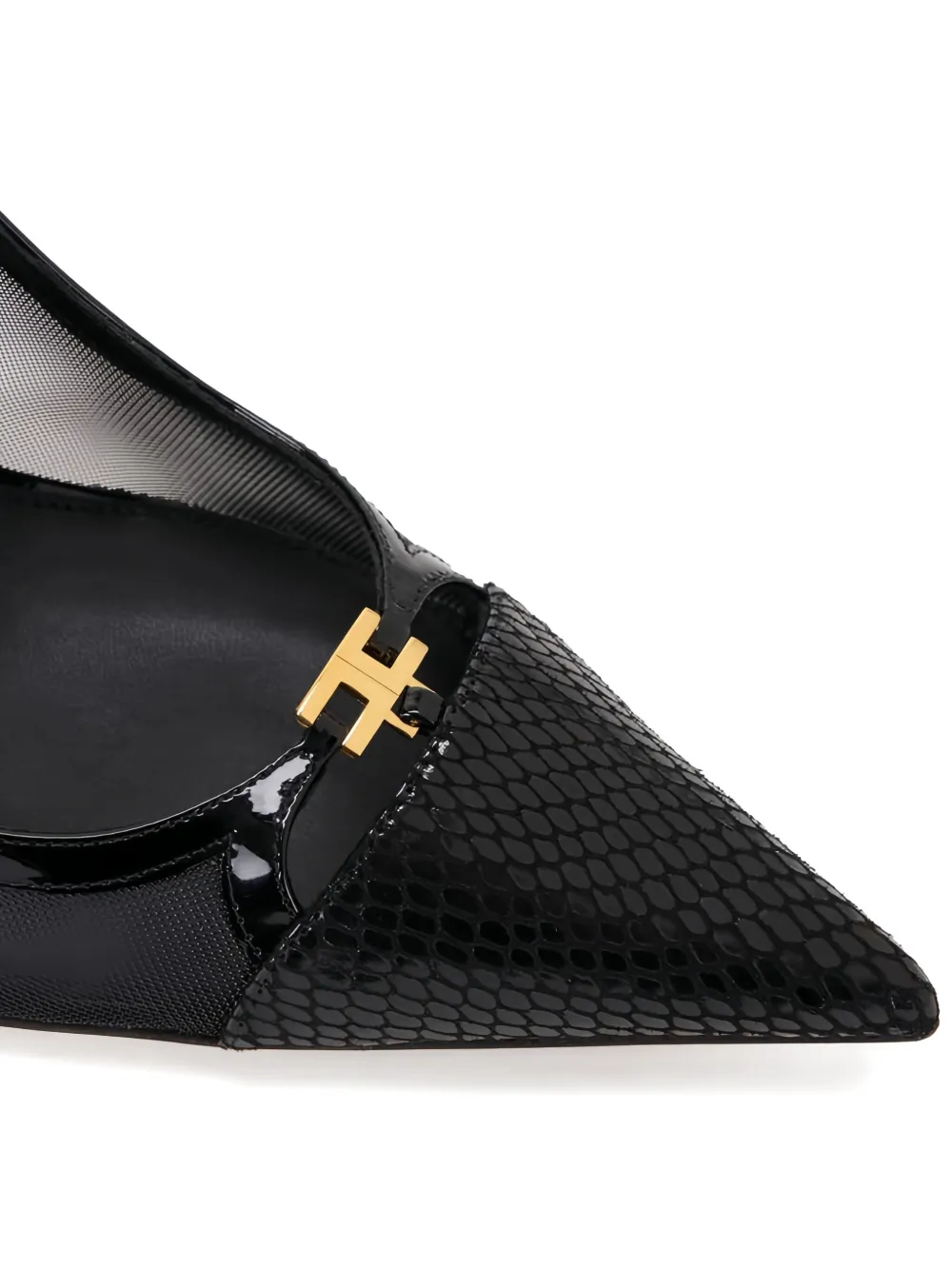 Elisabetta Franchi Pumps met leren hak 110|black