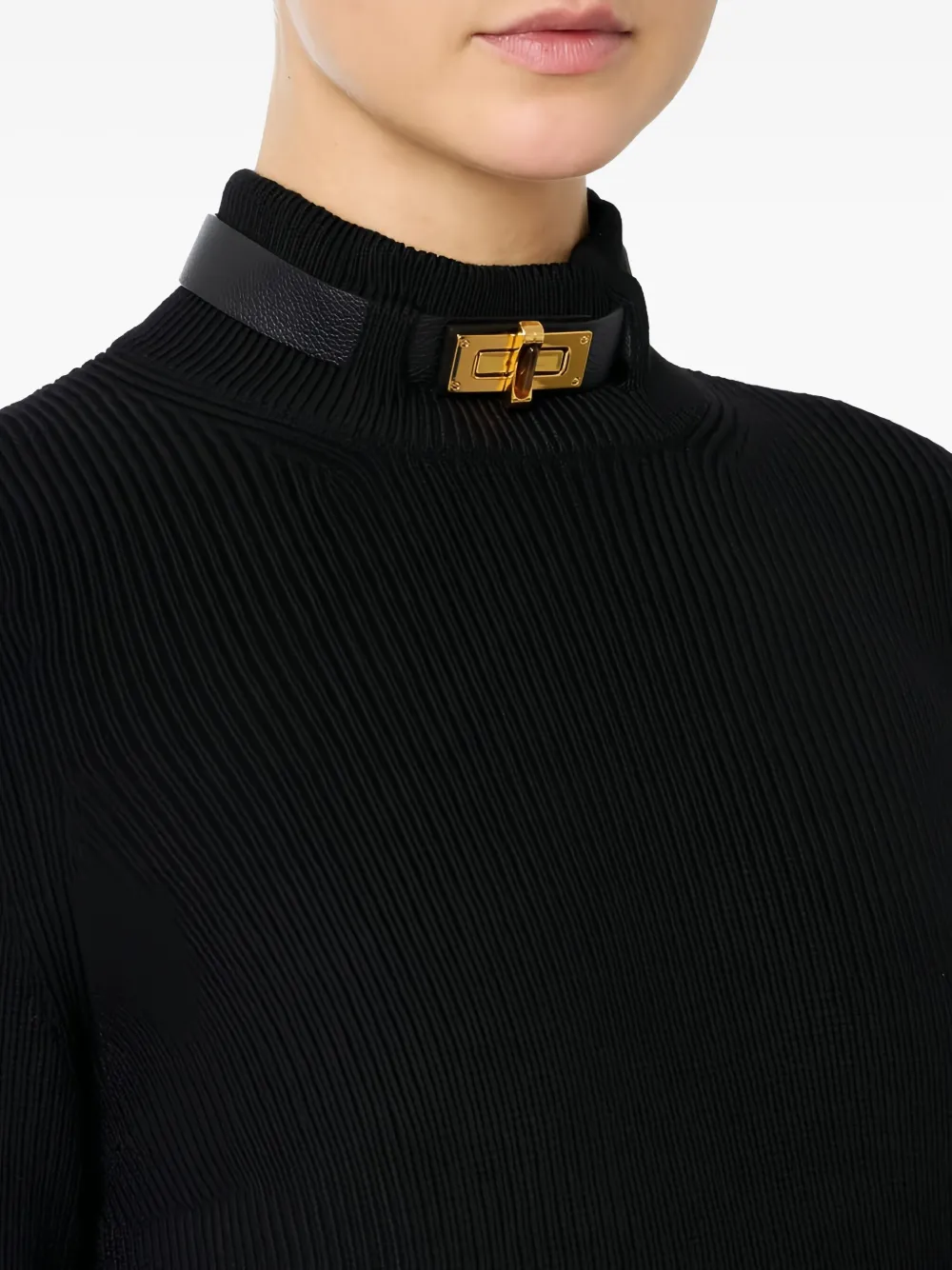 Elisabetta Franchi Wool Blend Sweater In Black