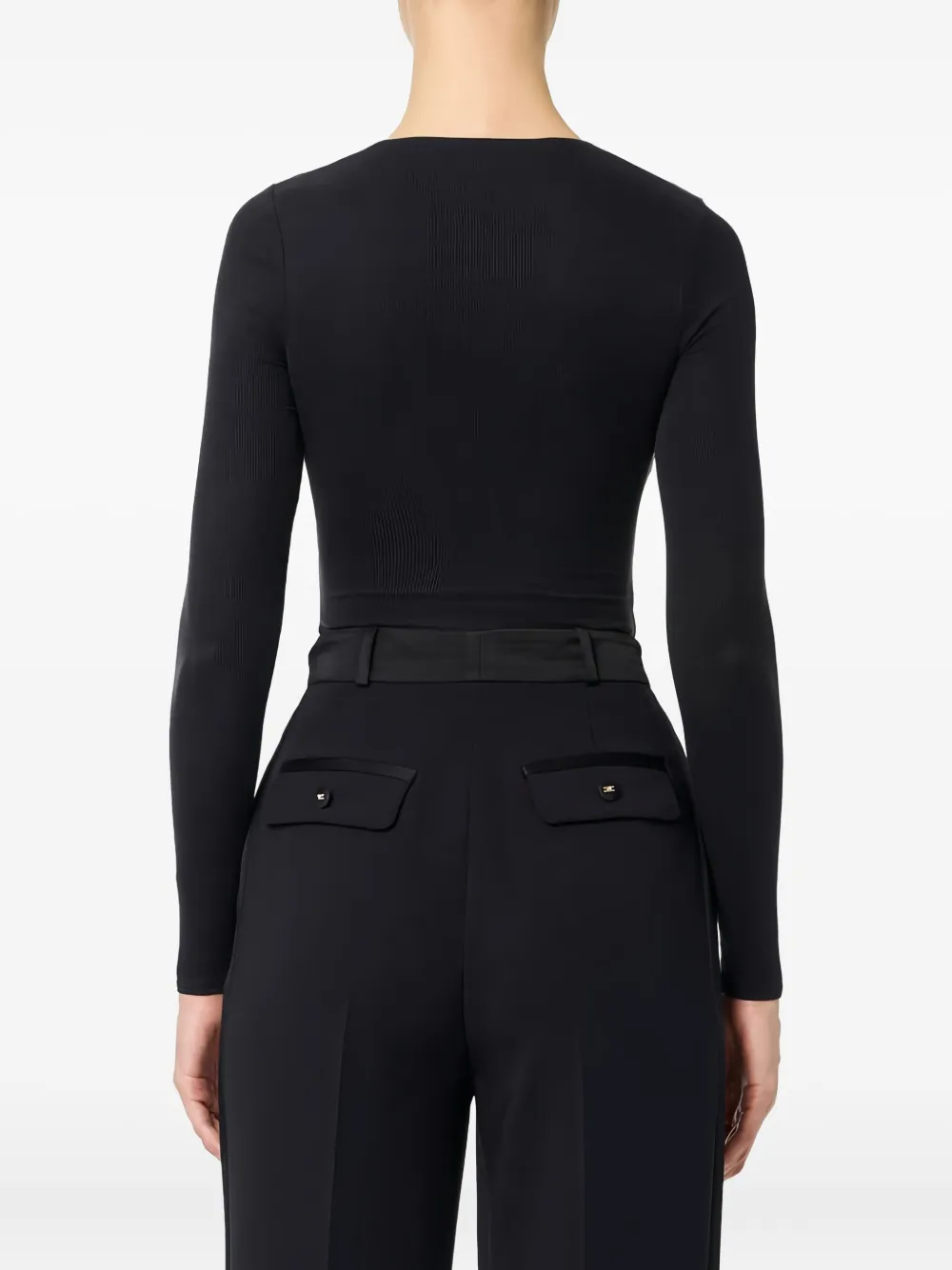 Elisabetta Franchi V-neck Blouse In Black