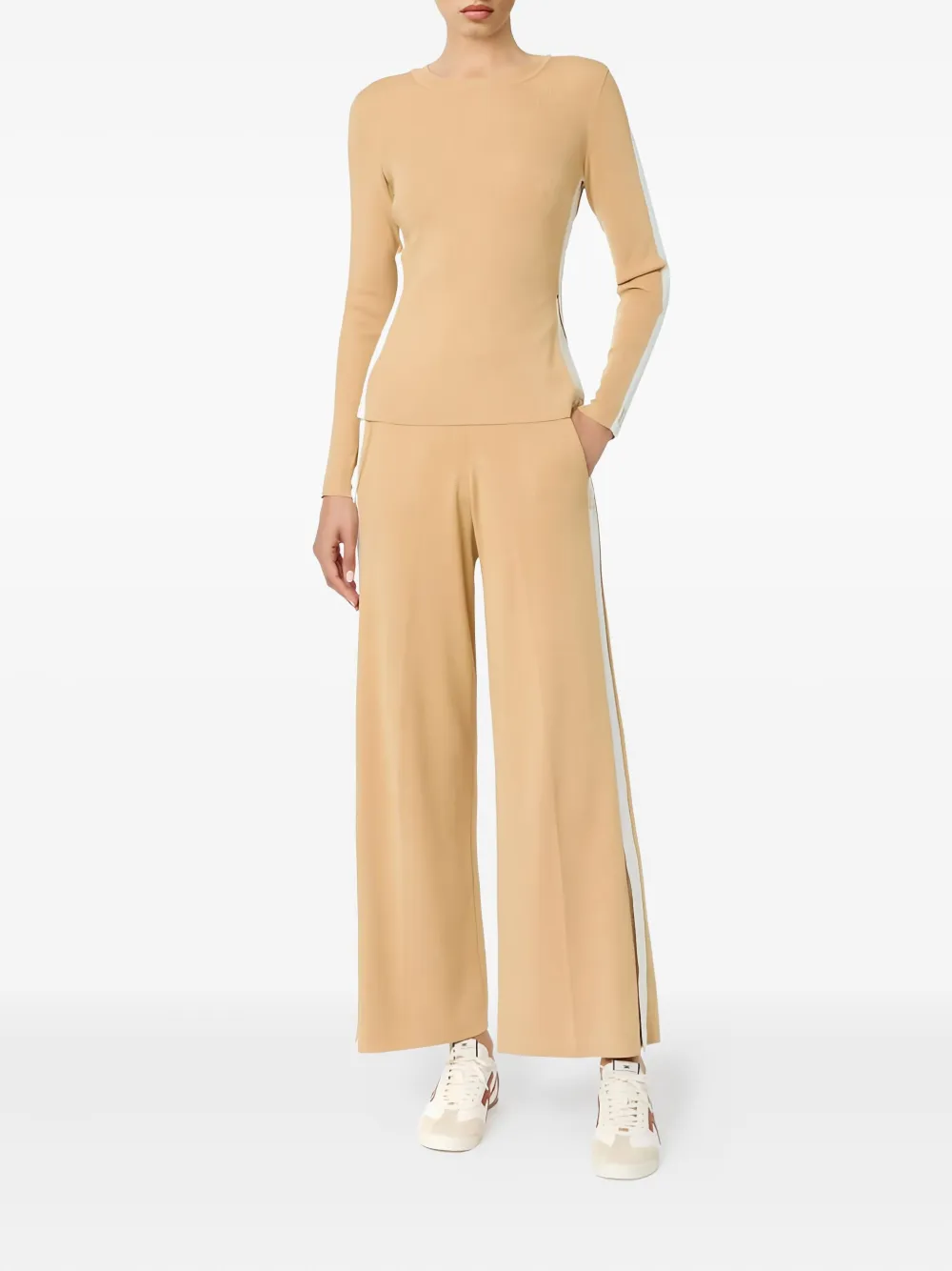 Elisabetta Franchi Gestreepte top Beige