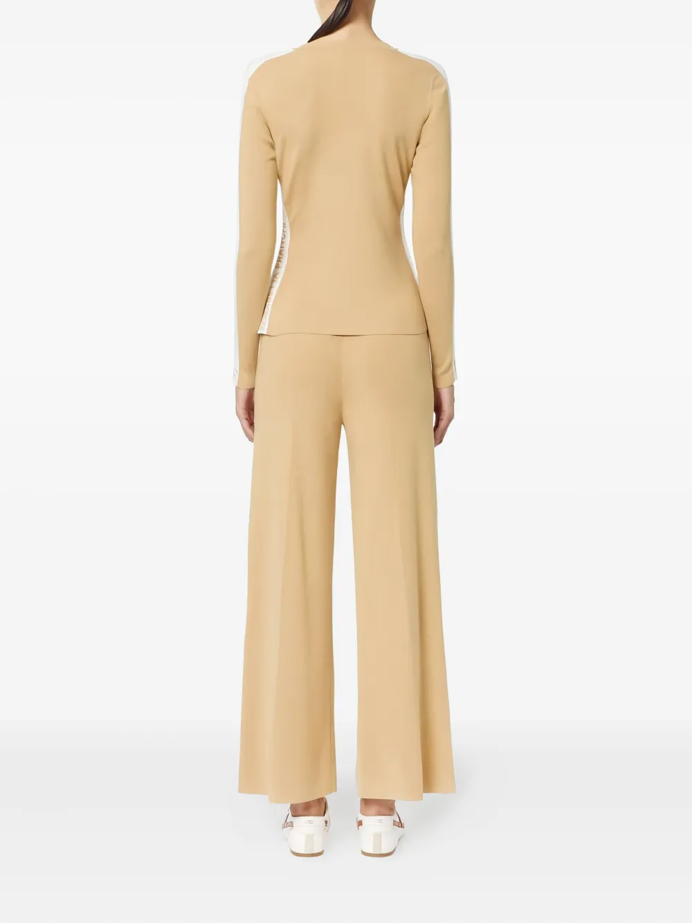 Elisabetta Franchi Gestreepte top Beige