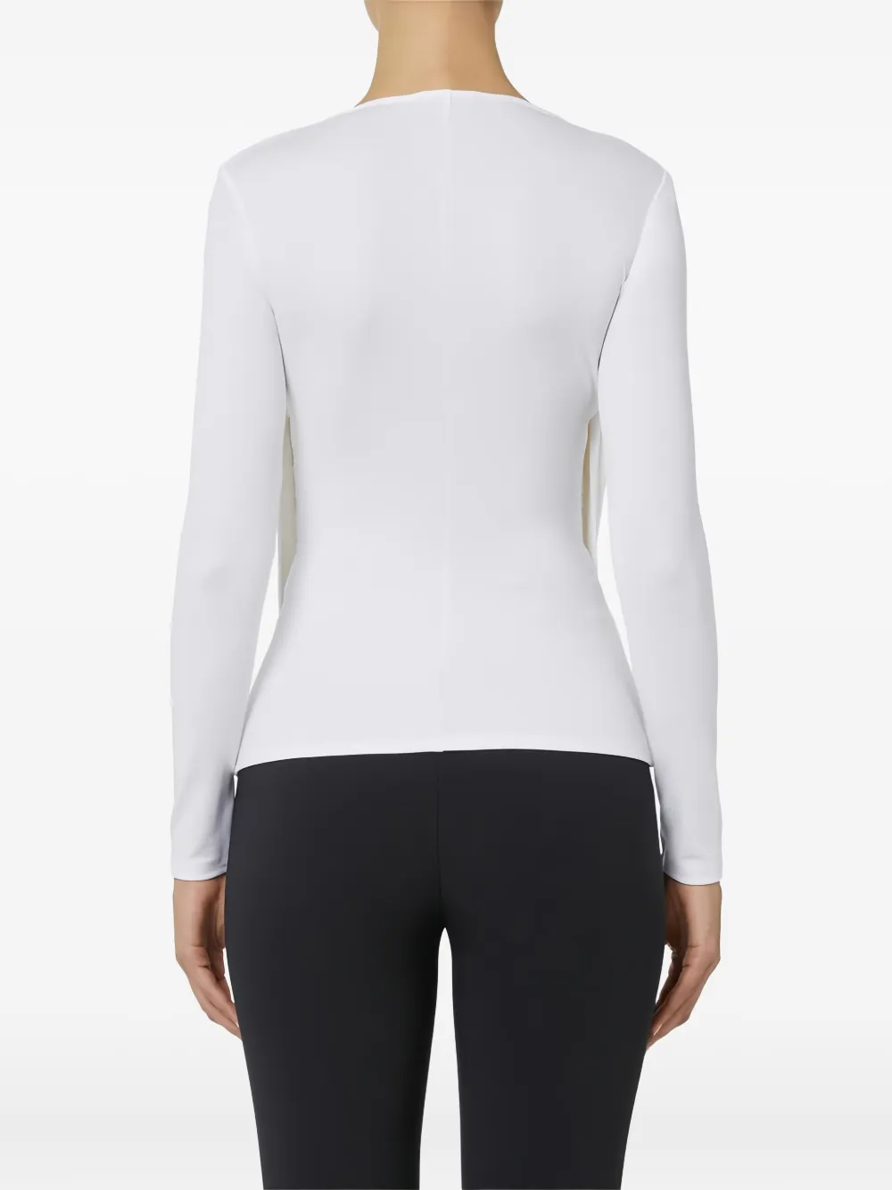 Elisabetta Franchi Draped Blouse In White