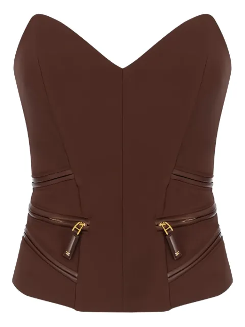 Elisabetta Franchi zip bustier top