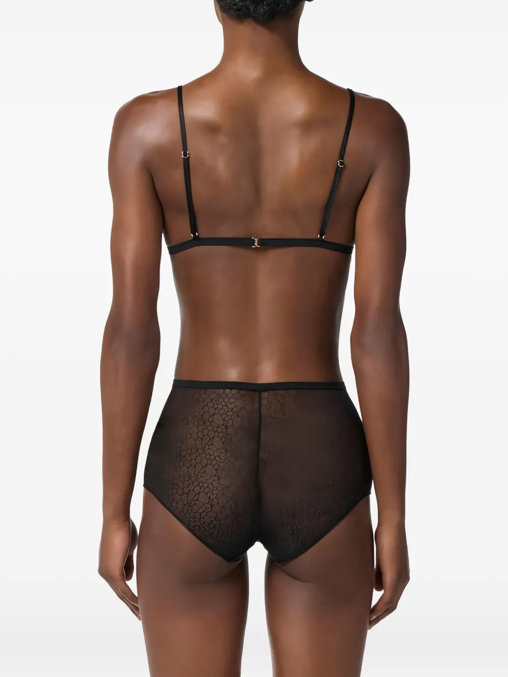 Elisabetta Franchi Lingerie met jacquard Zwart