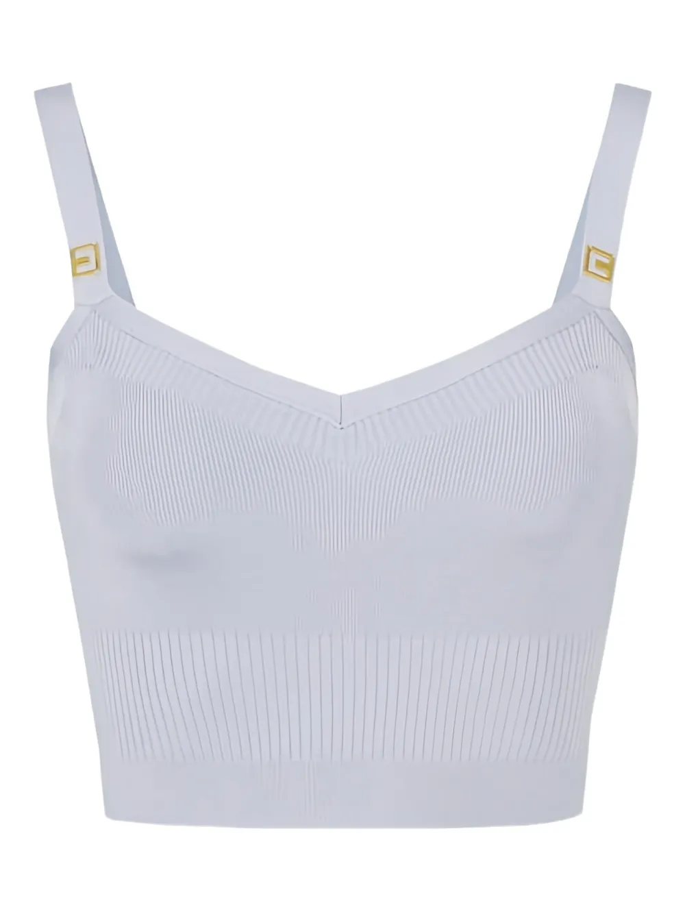 Elisabetta Franchi sweetheart logo-detail top - Grigio
