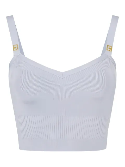 Elisabetta Franchi sweetheart logo-detail top