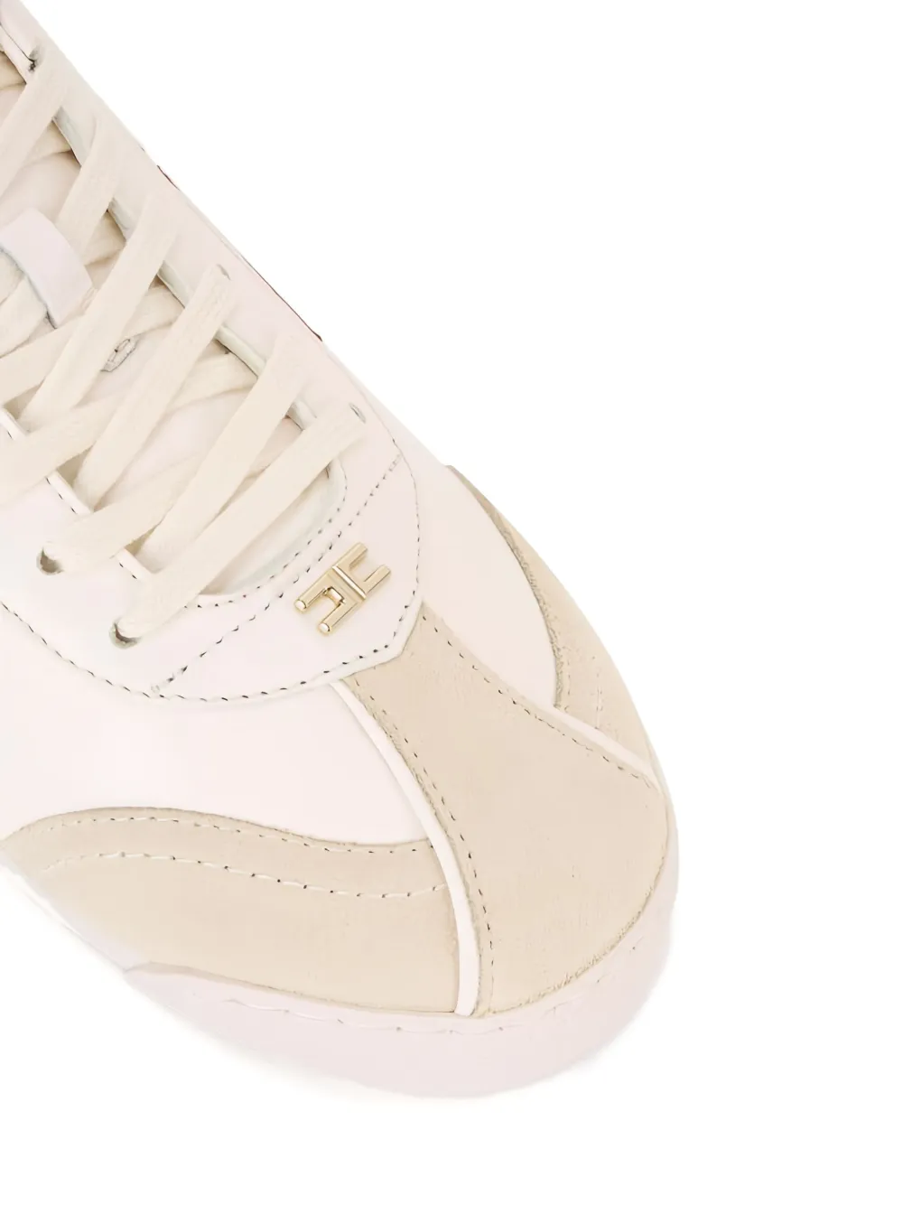 Elisabetta Franchi Leren sneakers Wit
