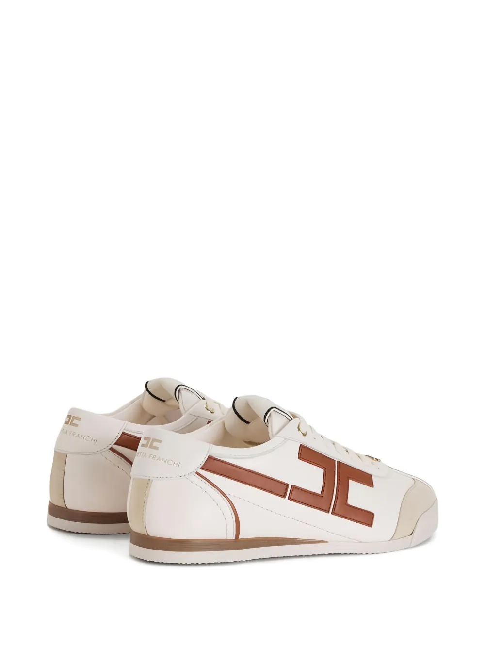 Elisabetta Franchi Leren sneakers Wit