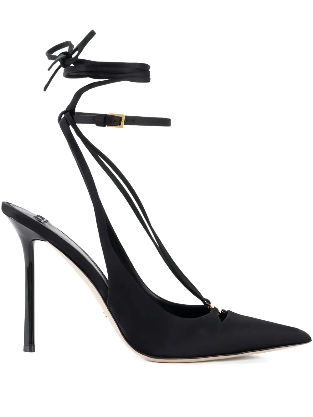 Elisabetta Franchi leather heeled sandals | Black | Image 1