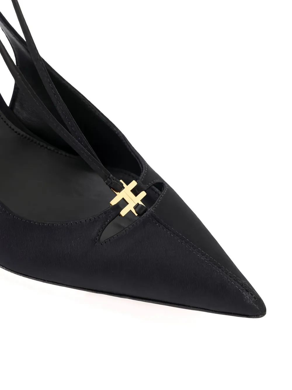 Elisabetta Franchi Leren sandalen Zwart