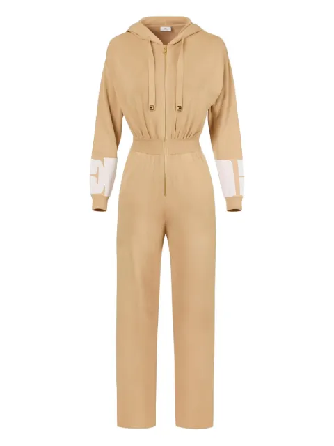 Elisabetta Franchi hooded logo jumpsuit