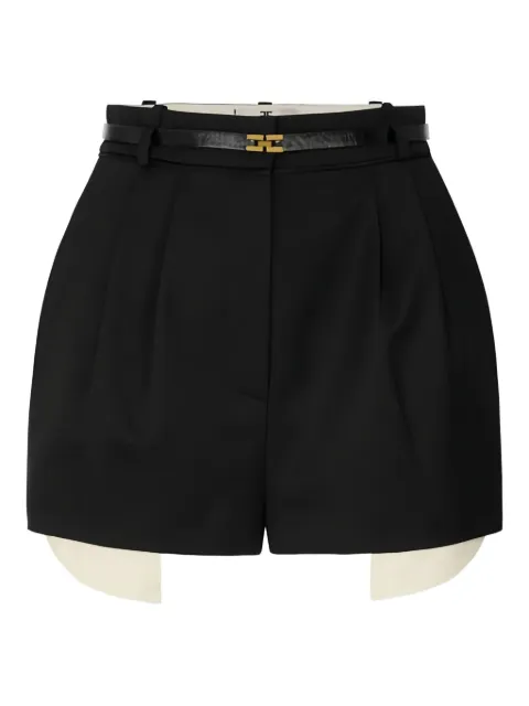 Elisabetta Franchi shorts con logo en el cinturón