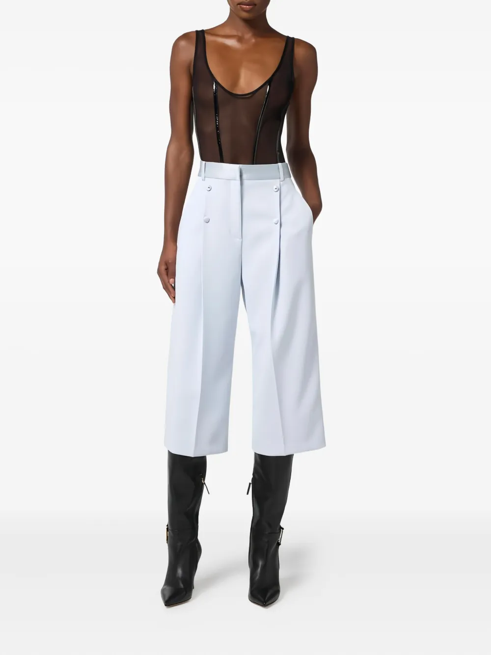 Elisabetta Franchi button waistband trousers | Tailored Shorts | Image 2