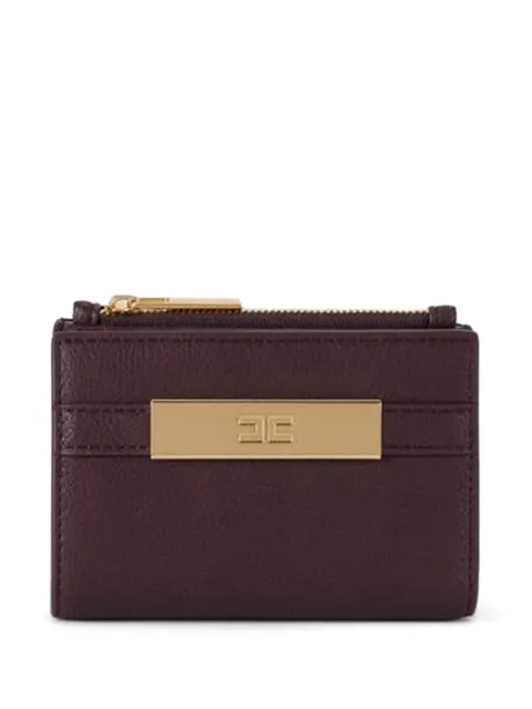 Elisabetta Franchi cartera con placa del logo y cierre